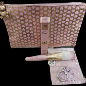 Too Faced Pink and Gold Heart Accessory Set